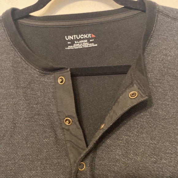 Untuck It Henley Long Sleeve Shirt Size X-Large - Picture 2 of 7